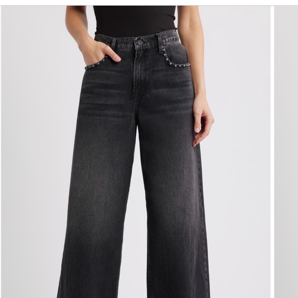 Women's Black Wide Leg Jeans